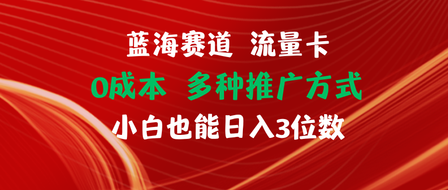 蓝海赛道流量卡0成本小白也能日入三位数网创吧-网创项目资源站-副业项目-创业项目-搞钱项目网创吧