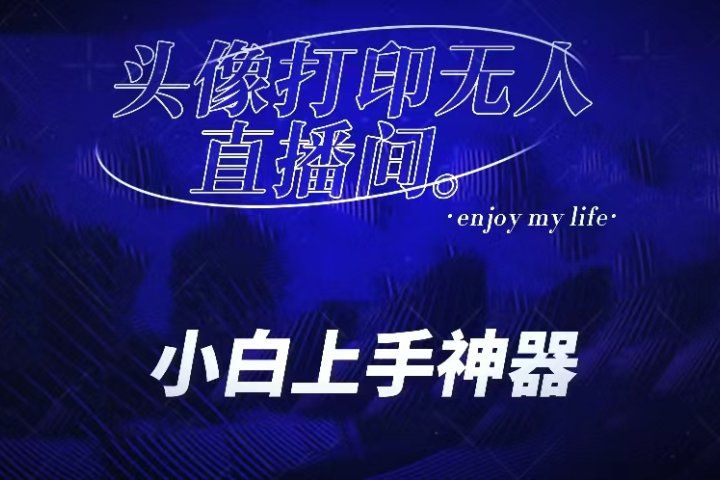 音浪收到手软的蓝海项目。抖音头像打印直播间无人直播，一分钟开播，小白上手神器，一个软件做到，多种直播变现网创吧-网创项目资源站-副业项目-创业项目-搞钱项目网创吧