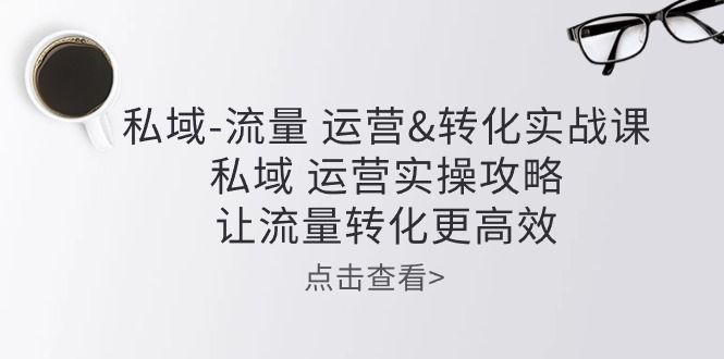 私域-流量 运营转化实操课：私域 运营实操攻略 让流量转化更高效网创吧-网创项目资源站-副业项目-创业项目-搞钱项目网创吧
